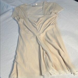 White House Black Market Ivory Blouse